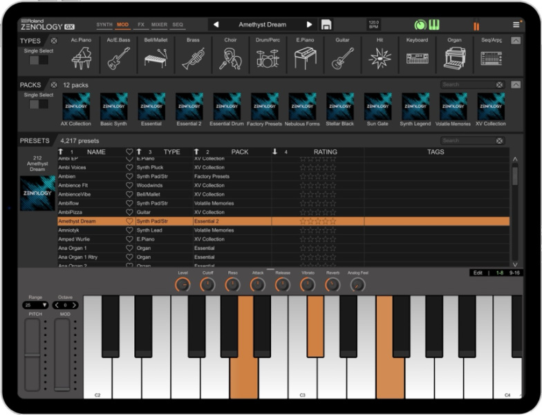 Roland Zenology GX para iPad